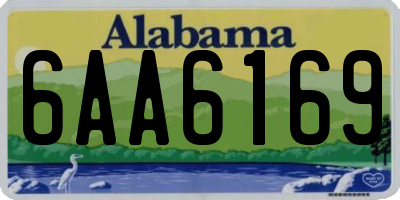 AL license plate 6AA6169