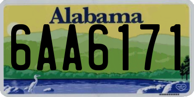 AL license plate 6AA6171