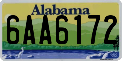 AL license plate 6AA6172