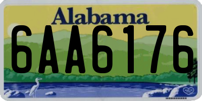 AL license plate 6AA6176
