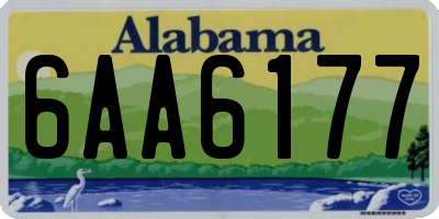 AL license plate 6AA6177