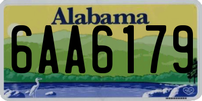 AL license plate 6AA6179
