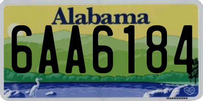 AL license plate 6AA6184