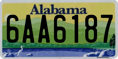 AL license plate 6AA6187