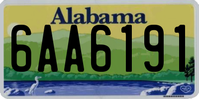AL license plate 6AA6191