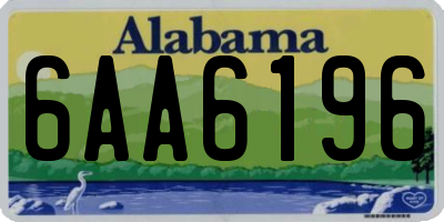 AL license plate 6AA6196