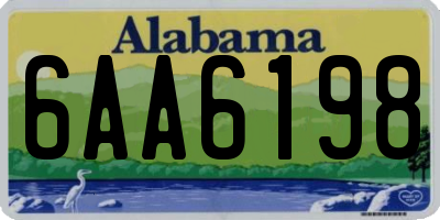 AL license plate 6AA6198