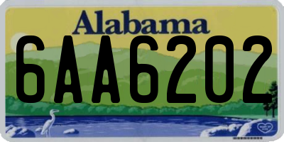 AL license plate 6AA6202