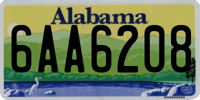 AL license plate 6AA6208