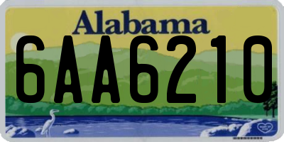 AL license plate 6AA6210