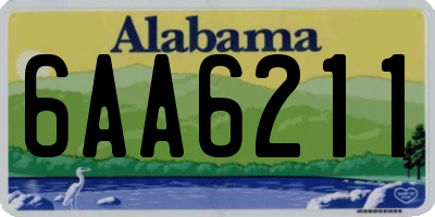 AL license plate 6AA6211