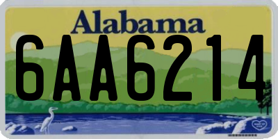 AL license plate 6AA6214