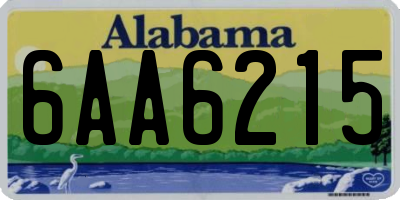 AL license plate 6AA6215