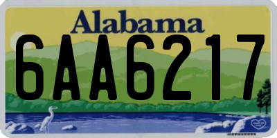 AL license plate 6AA6217