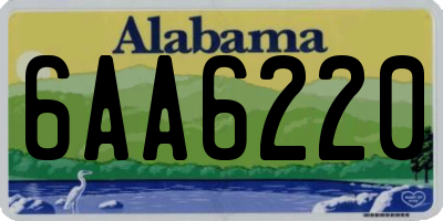 AL license plate 6AA6220