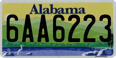 AL license plate 6AA6223