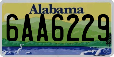 AL license plate 6AA6229