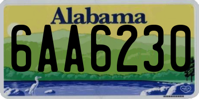 AL license plate 6AA6230