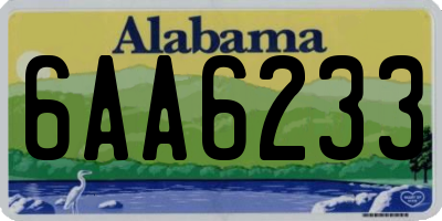 AL license plate 6AA6233
