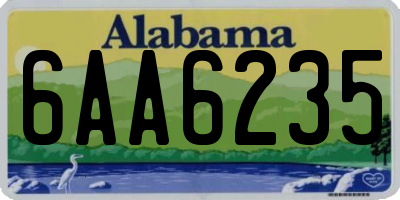 AL license plate 6AA6235