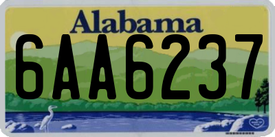 AL license plate 6AA6237