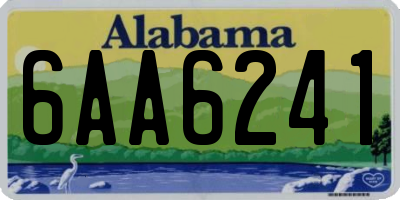AL license plate 6AA6241