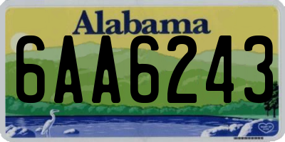 AL license plate 6AA6243