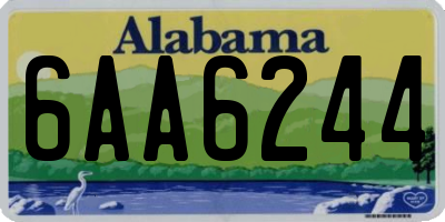 AL license plate 6AA6244