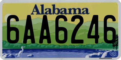AL license plate 6AA6246