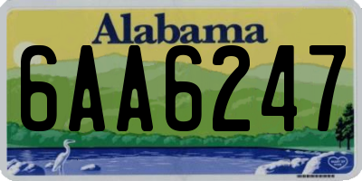 AL license plate 6AA6247