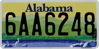 AL license plate 6AA6248