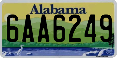 AL license plate 6AA6249