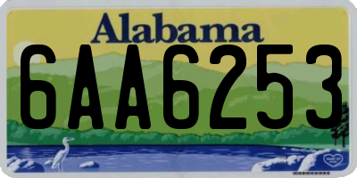 AL license plate 6AA6253