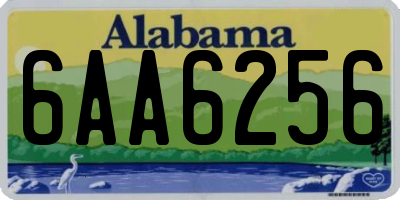 AL license plate 6AA6256