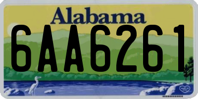 AL license plate 6AA6261