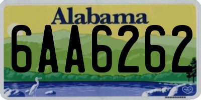 AL license plate 6AA6262
