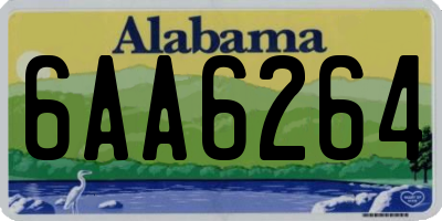 AL license plate 6AA6264