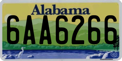AL license plate 6AA6266