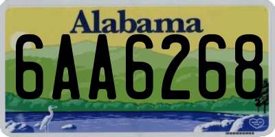 AL license plate 6AA6268