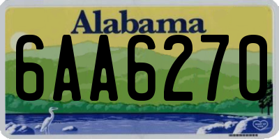 AL license plate 6AA6270