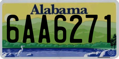 AL license plate 6AA6271