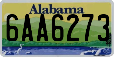 AL license plate 6AA6273