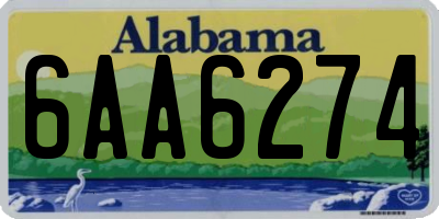 AL license plate 6AA6274