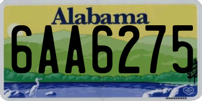 AL license plate 6AA6275
