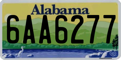 AL license plate 6AA6277