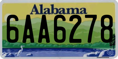 AL license plate 6AA6278