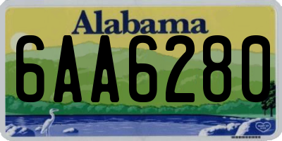 AL license plate 6AA6280