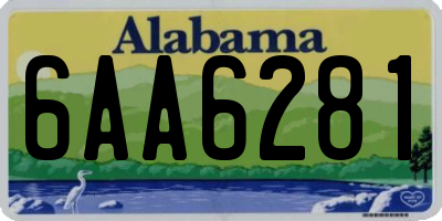AL license plate 6AA6281