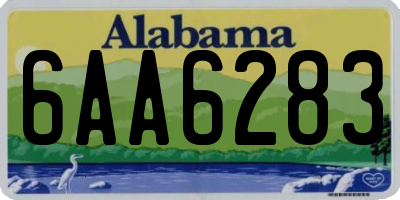AL license plate 6AA6283