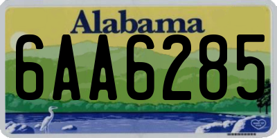 AL license plate 6AA6285